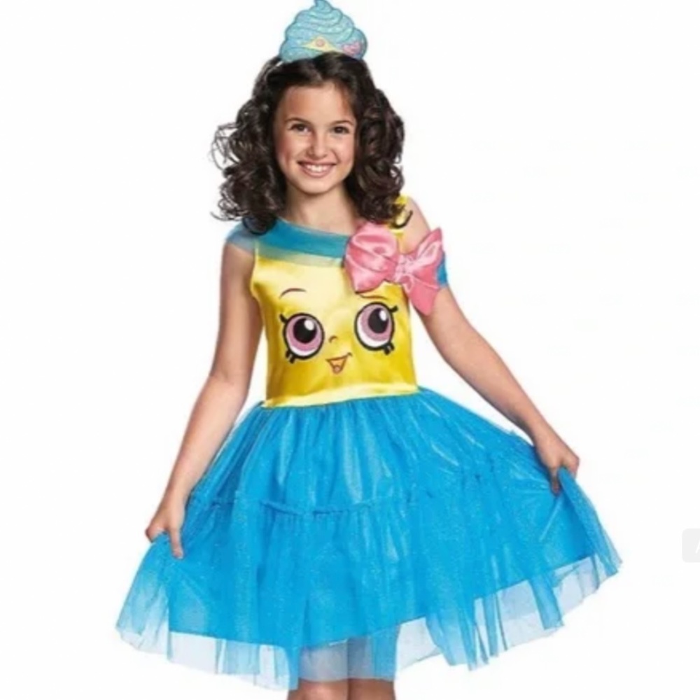 Shopkins Cupcake Queen Costume with headband Halloween Play dress up